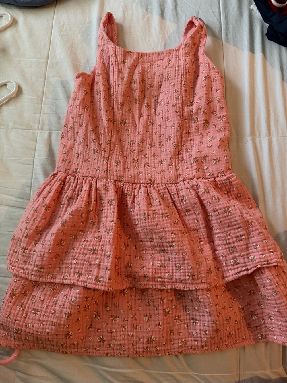 Cat & Jack Pink Floral Tiered Gauze Dress